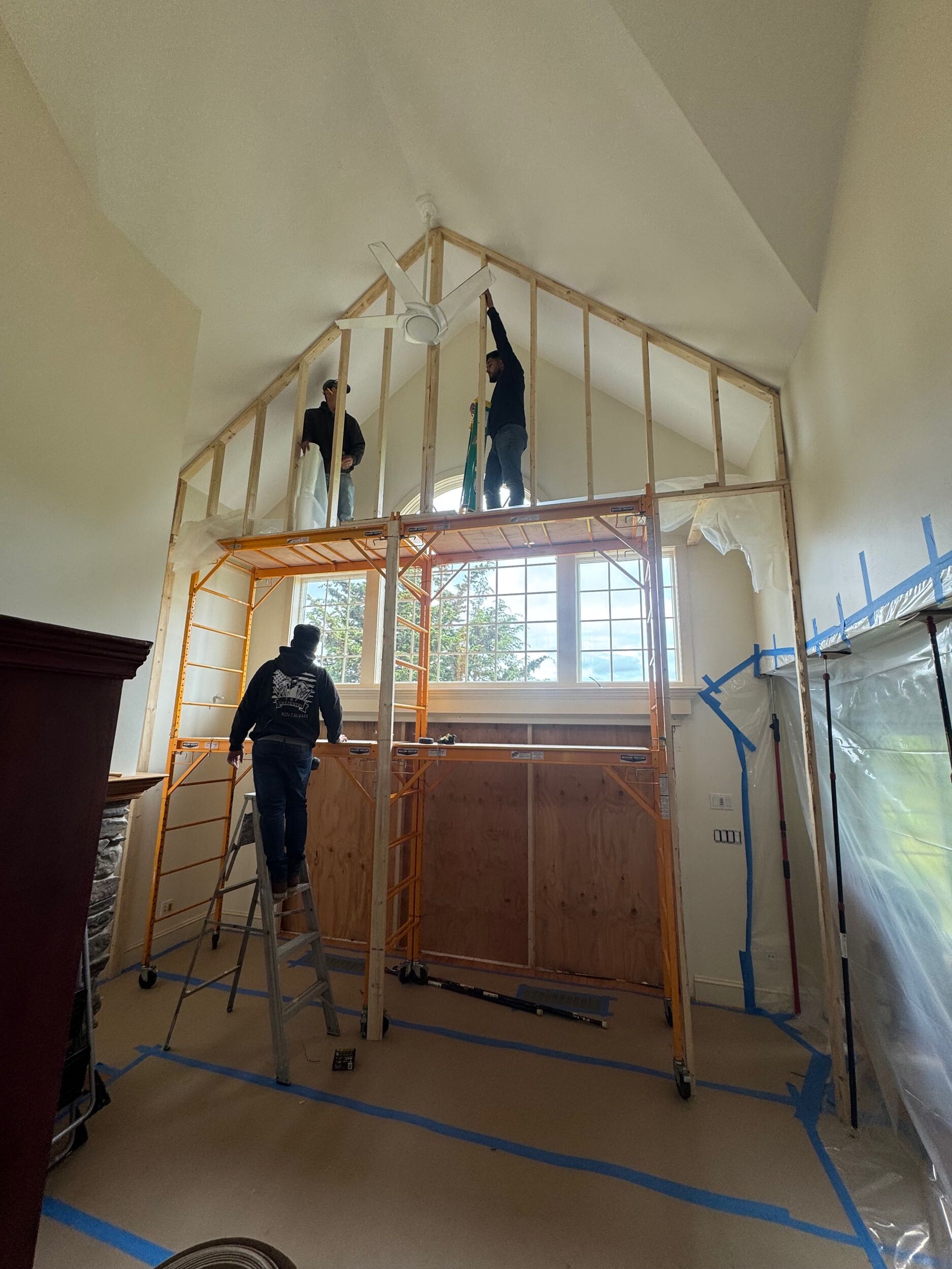 Multiple trades coordinating on job site